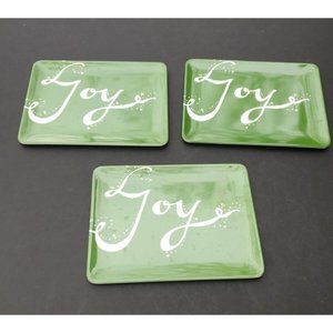 Threshold Appetizer Plate Melamine Christmas Joy Tip 3 Trays